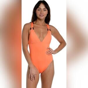 NWT Sunshine 79 Standard Over The Shoulder Plunge One Piece Swimsuit, 10